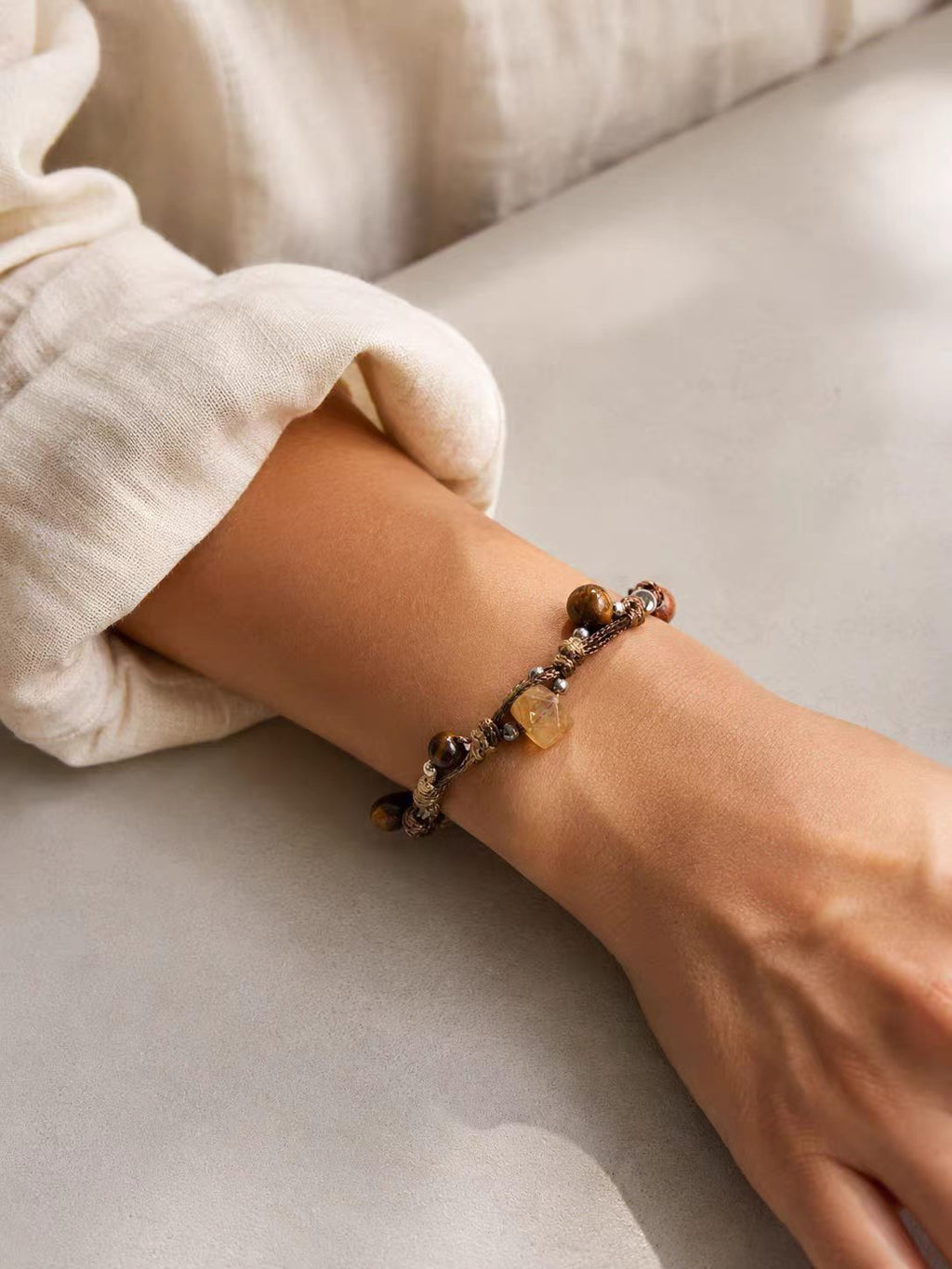 YUPA Tether Collection | Citrine Knot Bracelet