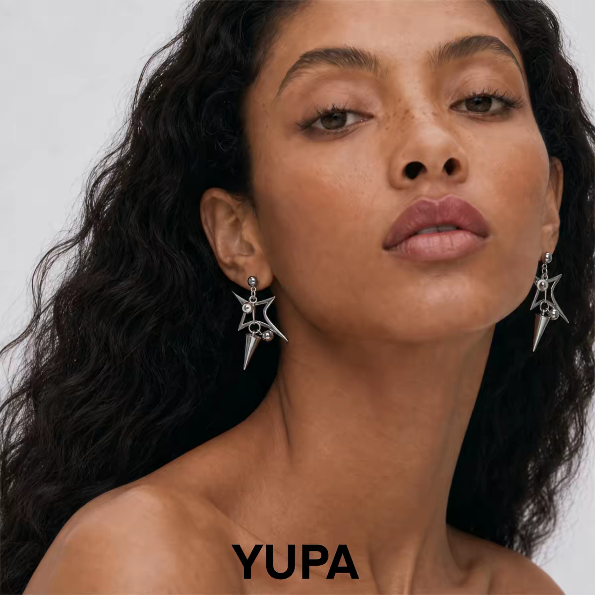 YUPA Celestial Starburst Titanium Earrings