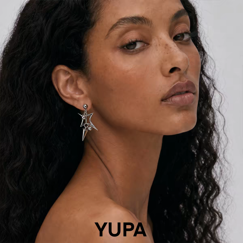 YUPA Celestial Starburst Titanium Earrings