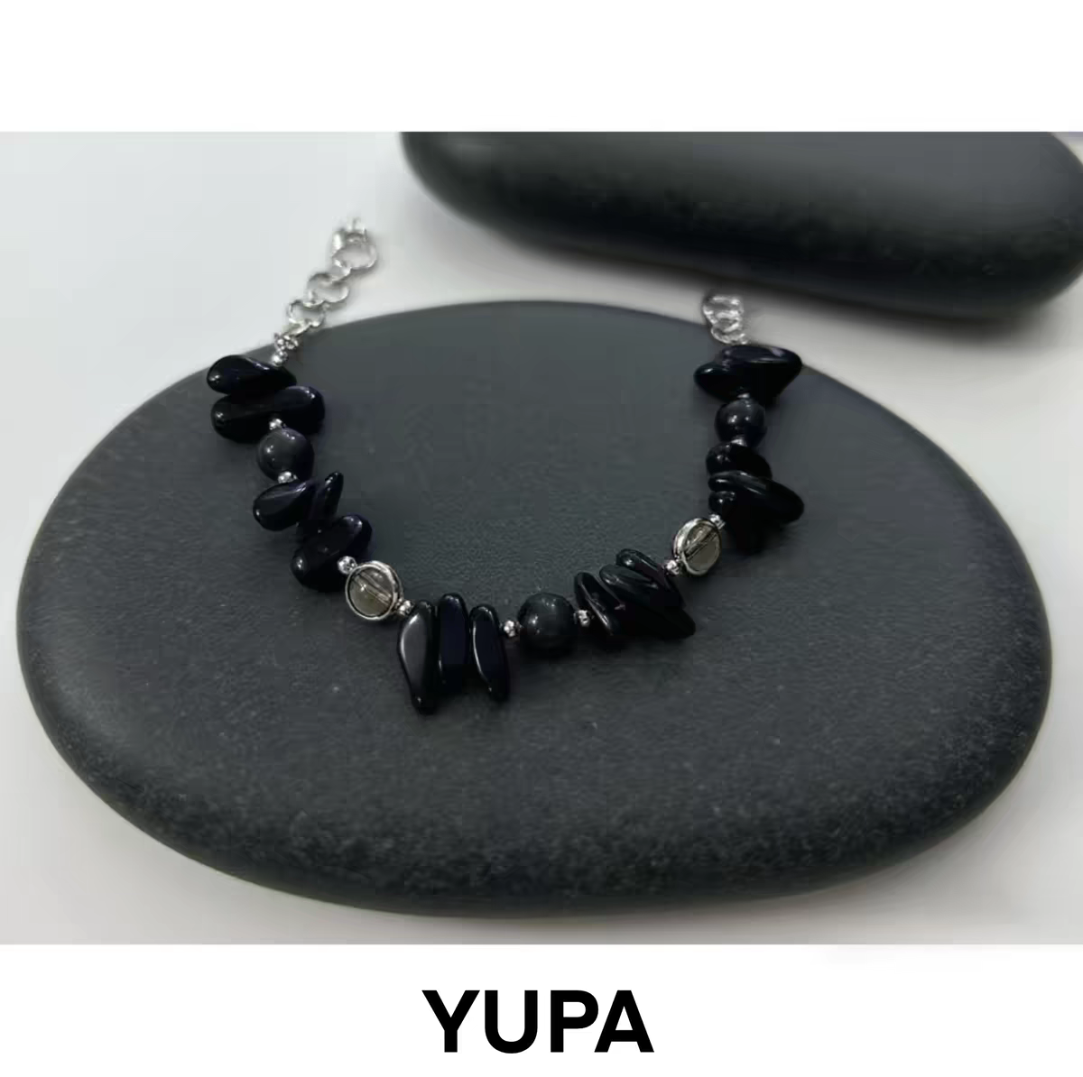 Natural Stone Bracelet Collection | 316L Medical Grade Titanium Steel Beaded Bracelet | Three Color Options