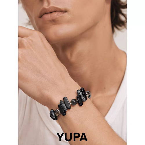 Natural Stone Bracelet Collection | 316L Medical Grade Titanium Steel Beaded Bracelet | Three Color Options
