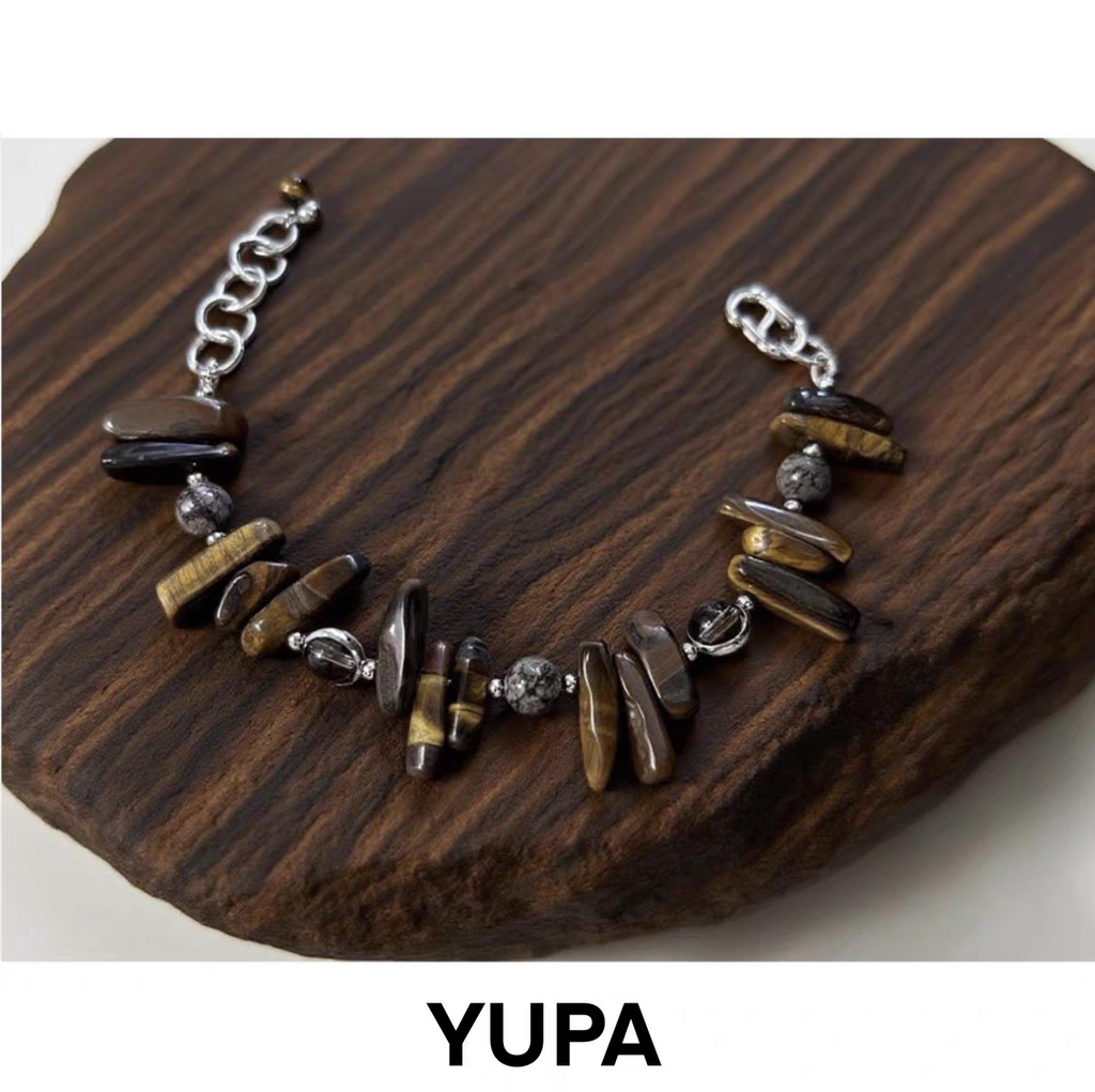 Natural Stone Bracelet Collection | 316L Medical Grade Titanium Steel Beaded Bracelet | Three Color Options