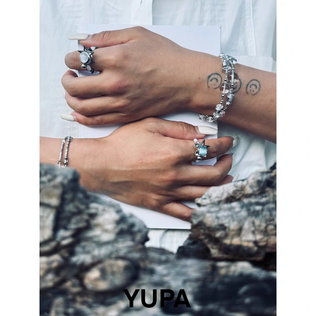 YUPA · Stellar Core Collection | Natural Stone Cat’s Eye Elastic Ring