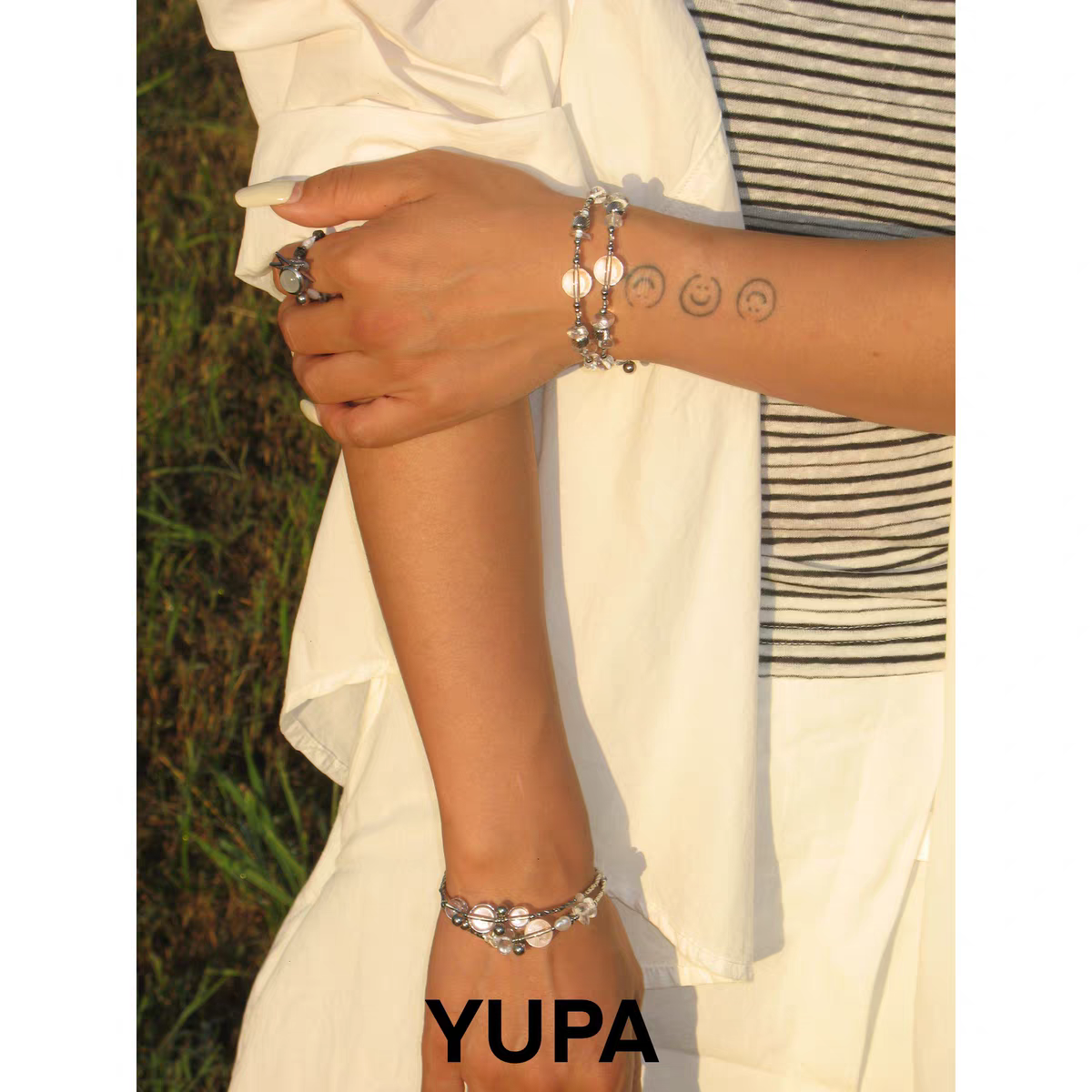 YUPA · Stellar Core Collection | Natural Stone Cat’s Eye Elastic Ring