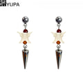 YUPA Serpent Relic Gemstone Titanium Earrings