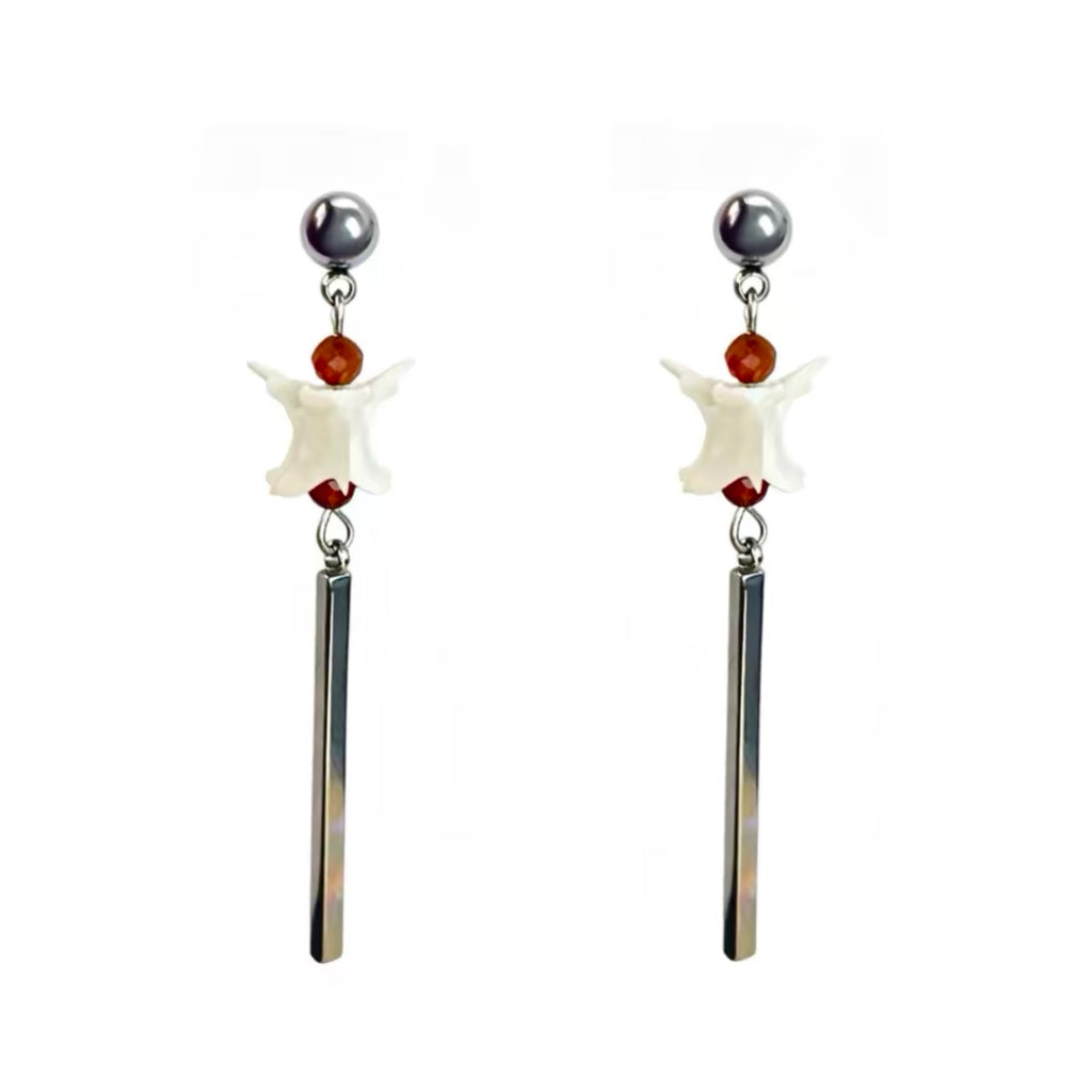 YUPA Serpent Relic Gemstone Titanium Earrings
