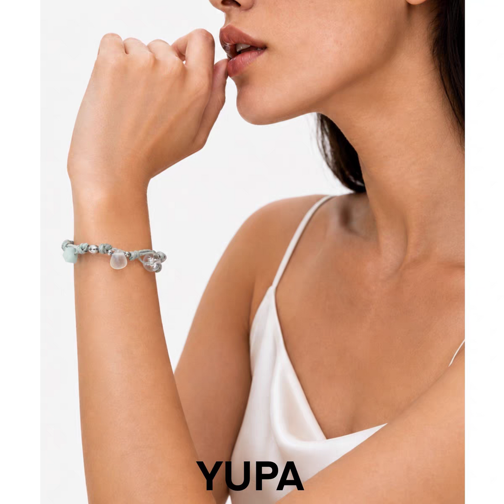 YUPA Tether Collection | Natural Crystal Waxed Cord Bracelet