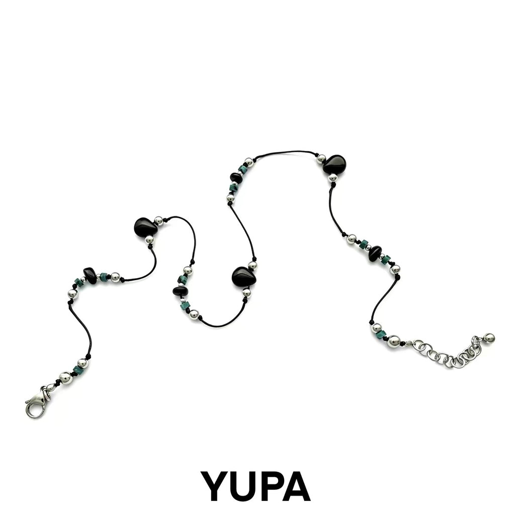 YUPA Tether Collection|Natural Crystal Braided Necklace