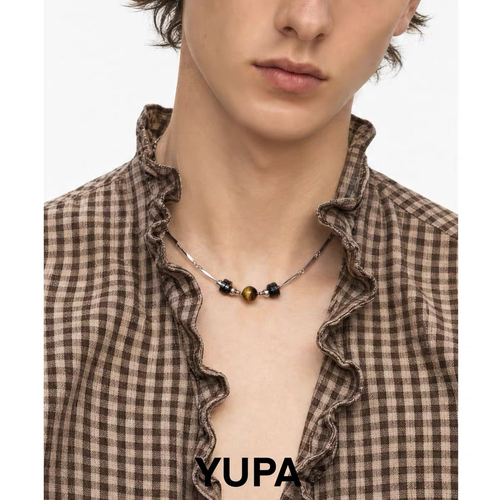 Natural Tiger Eye Titanium Jewelry